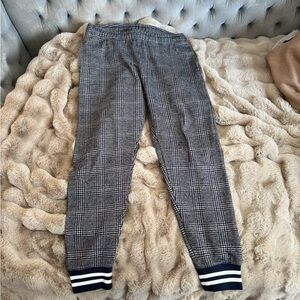 Todd Snyder Wool Champion Black and White Checkered Joggers